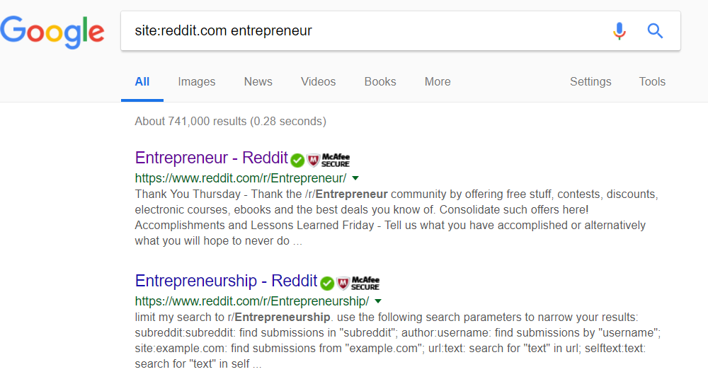 Reddit Entrepreneur subreddits