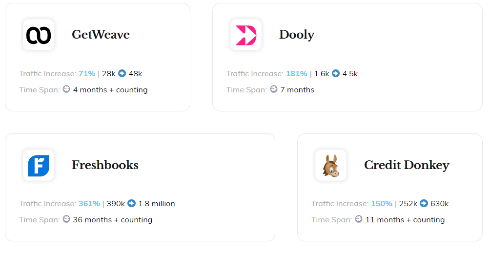 bluetree client case studies with growth percentage included