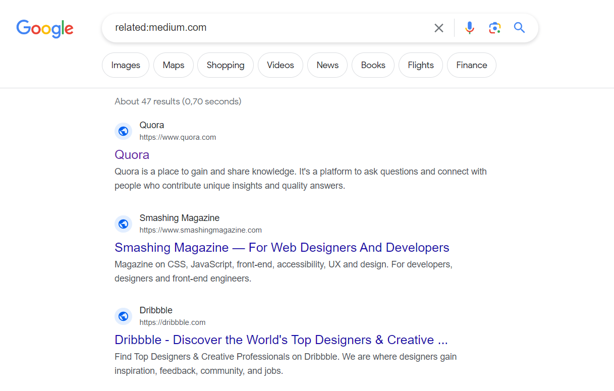 Related medium google search
